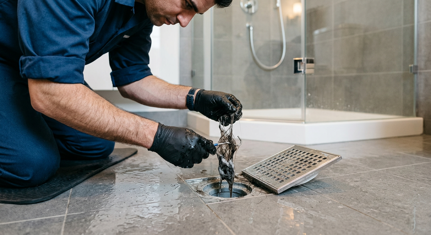 Débouchage de douche bouchée par un plombier à Fresnes